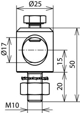 Dehn Perno De Sujeción D 16mm Stst Con Tornillo Tuerca Y Arandela - 106309