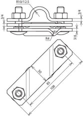 Soporte Dehn De Conexión Para Picas De Tierra St/Tzn D 25mm - 625015