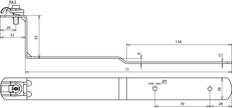 Dehn Cu Soporte De Conductor De Techo Para Rd 6-10mm Con Abrazadera L 260mm - 202017