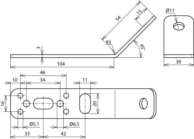 Soporte Dehn 45 Grados Acero Inoxidable Para Dehniso - 106315