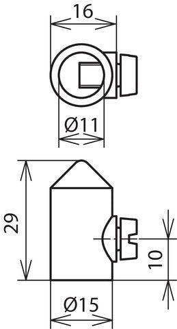 Dehn Air-Termination Rod D15mm L29mm ZDC FS 7.10 ZG - 110000 [2 pieces]