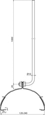 Dehn FS 10 1000 FG AL V2A Air Terminal System Ridge Hip Tiles - 123109