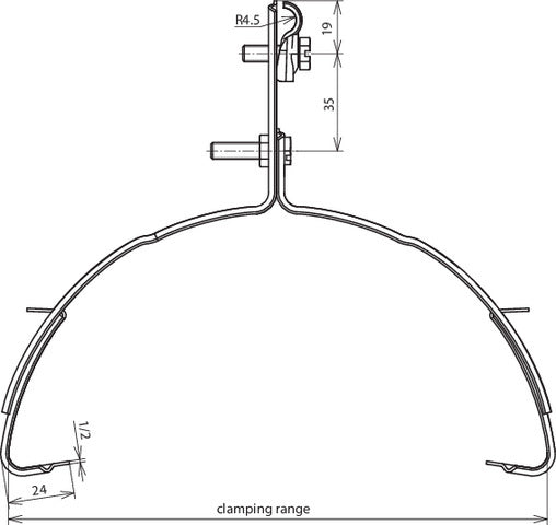 Dehn Soporte de Conductor de Techo Ajustable 6-10mm St Tzn Rd - 202020