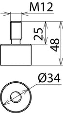 Kit de pernos roscados Dehn para soldar M12x25mm St/GalZn - 705501
