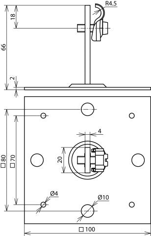 Dehn Soporte Rápido Para Conductor De Techo Con Placa De Fijación - 202060