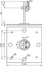 Dehn Soporte Rápido Para Conductor De Techo Con Placa De Fijación - 202060