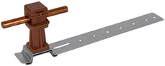 Dehn Soporte de Conductor de Techo Al Plástico Marrón H36mm Rd 8mm L205 - 204171 [2 piezas]