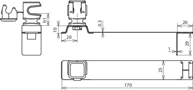Soporte de Conductor de Techo Dehn Flexisnap Acero Inoxidable Marrón - 204936 [2 piezas]