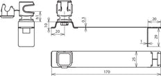 Soporte de Conductor de Techo Dehn Flexisnap Acero Inoxidable Marrón - 204936 [2 piezas]