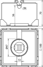 Soporte acondicionador de tejado Dehn para tejados planos con bloque - 253015 [2 piezas]