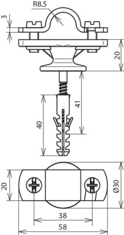 Dehn Soporte De Caña Con Estera De Montaje Y Placa De Cubierta - 275260