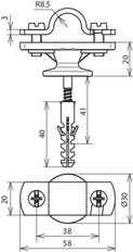 Dehn Soporte De Caña Con Estera De Montaje Y Placa De Cubierta - 275260