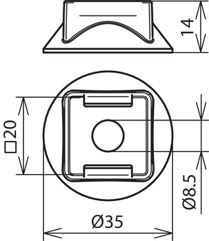 Dehn Soporte De Plástico Marrón Para Conductor Y Varilla - 276017 [10 piezas]