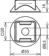Dehn Soporte De Plástico Marrón Para Conductor Y Varilla - 276017 [10 piezas]