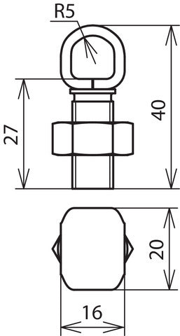 Dehn M12 Cu-RCB Conector De Una Pieza Para Rd 8-12.5mm - 300017