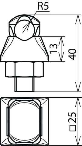 Dehn KS Conector Cu-RCB Para Rd 6-10mm Una Pieza - 301007
