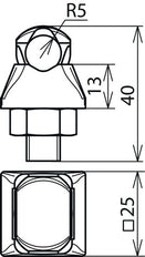 Dehn KS Conector Cu-RCB Para Rd 6-10mm Una Pieza - 301007