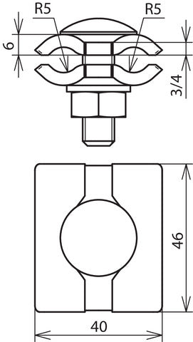 Dehn Conector Paralelo St/Tzn para Rd 7-10mm Con Montageset - 306020