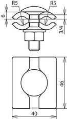 Dehn Conector Paralelo St/Tzn para Rd 7-10mm Con Montageset - 306020