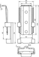 Conector de cuña Dehn para cimentación de hormigón Rd 10mm - 308001