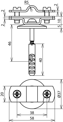 Portaconductor Dehn Con Grapa StSt Para Rd 7-10 Fl 30mm - 286819