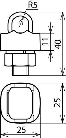Dehn KS Conector Cu-RCB Para Rd 6-10mm Con Arandela Muelle - 301017
