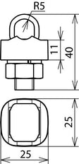 Dehn KS Conector Cu-RCB Para Rd 6-10mm Con Arandela Muelle - 301017