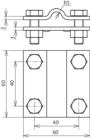 Unidad Transversal Dehn CU Para RD 8-10 FL 30mm Sin Placa Intermedia - 318207