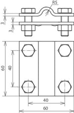 Unidad Transversal Dehn CU Para RD 8-10 FL 30mm Sin Placa Intermedia - 318207