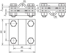 Dehn Unidad Transversal CU Con Accesorios De Montaje Intermedio - 319207
