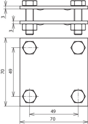 Unidad Transversal Dehn St/tZn Para Fl 30-40mm Sin Placa Intermedia - 320044