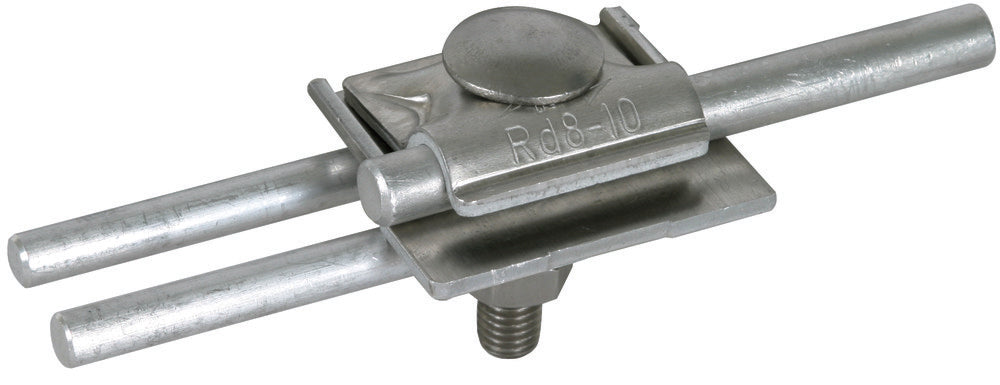Abrazadera Dehn FS Abrazadera de varilla Air-Term 10mm Al Conexión doble - 380110 [2 piezas]