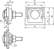 Abrazadera Dehn FS Abrazadera de varilla Air-Term 10mm Al Conexión doble - 380110 [2 piezas]