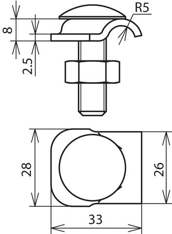 Dehn Marco De Sujeción Rd 6-10mm Cu Con Tornillo De Cabeza Truss Y Tuerca M10 - 390157