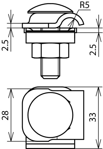 Dehn MMV Abrazadera Acero Inoxidable Para Varilla 6-8MM Con Tornillo Cabeza Truss - 390259