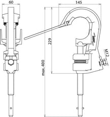 Abrazadera de tornillo de fase Dehn D 10-65mm con elemento de conexión de eje en T - 784501
