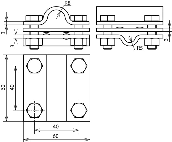 Unidad transversal Dehn con placa intermedia para protección contra sobretensiones - 319202