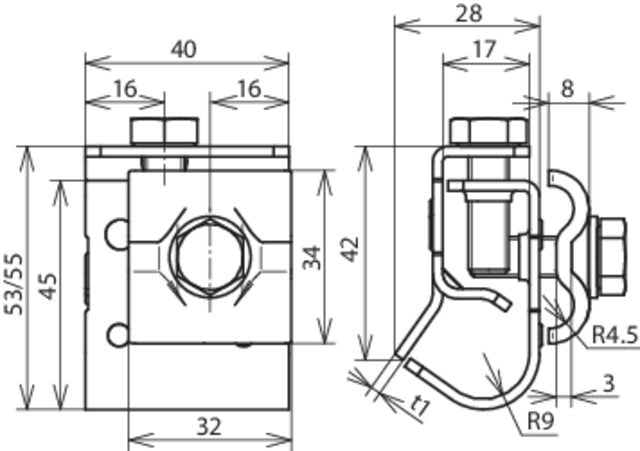 Dehn Abrazadera Para Canalón Al Con Doble Grapa Para Rd 8-10mm - 339051