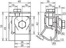 Dehn Abrazadera Bimetálica Para Canalón Con Doble Grapa Cu-St/TZN - 339167