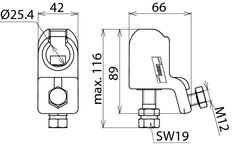 Tapa Dehn Con Cabeza De Bola D 25mm Con Eje Hexagonal Para Conductores - 772320