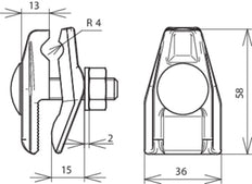 Dehn Connection Clamp MCI TZN Clamping Range FL 0.4-12mm - 371009