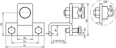 Pinza Dehn Tipo Vertical Para Perfiles 3-18mm Con Conector KS - 372129