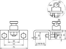 Abrazadera Dehn Acero Inoxidable Tipo Horizontal Con Conector KS - 372259
