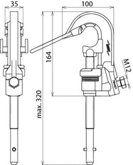 Abrazadera de tornillo de fase Conector de eje de clavija en T Elemento PK1 - 784401