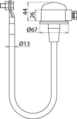 Vía de chispas aislante Dehn con cable de conexión 25mm2 L 100mm - 923060