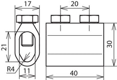 Manguito de desconexión Dehn para Rd 8/8-10mm Al - 450101 [2 piezas]
