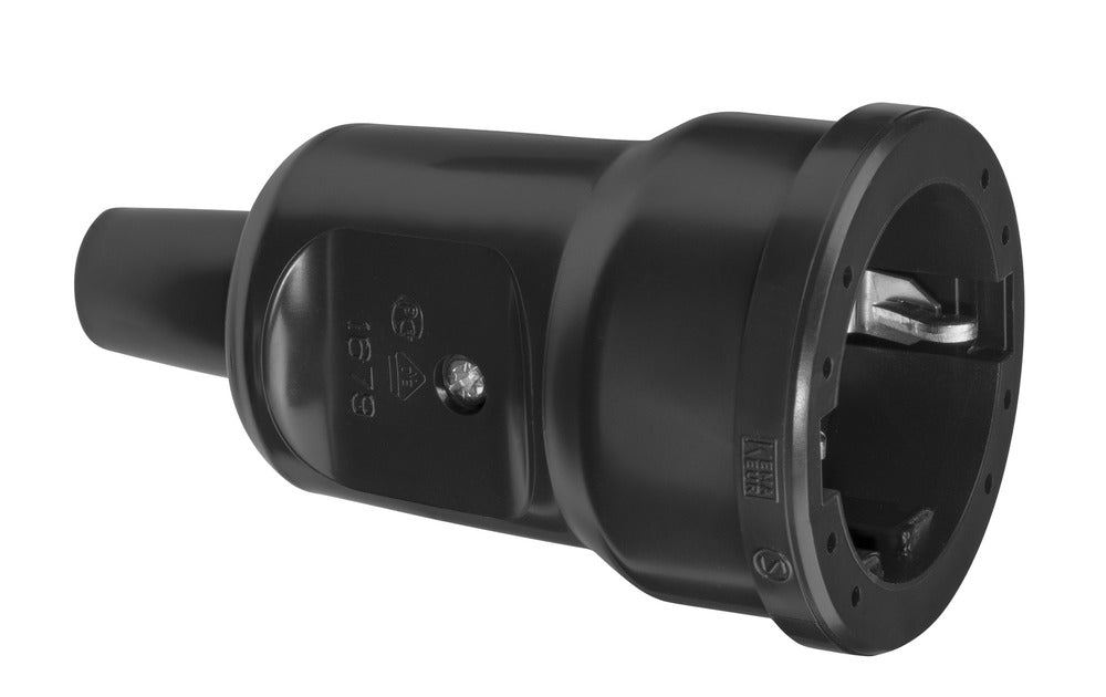 ABL Acoplamiento Schuko de PVC con toma de tierra Negro - 1679-000 [2 piezas]