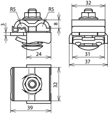 Abrazadera Dehn Uni Saddle Para Conductor 8-10mm 4-50mm Cuadrado - 365250