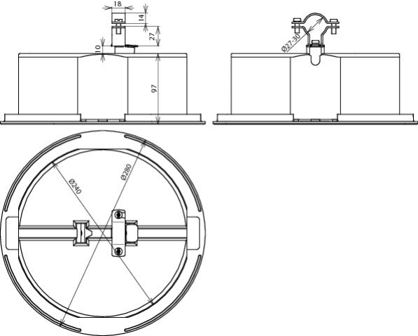 Dehn Soporte Para Techo Con Placa De Soporte Y Bloque De Hormigón - 253334