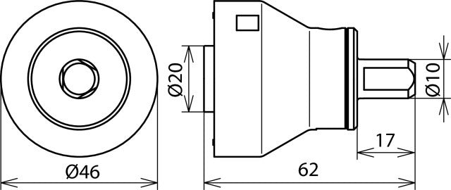 Adaptador de soporte de cabeza HVI de Dehn con acoplamiento de bayoneta - 597139